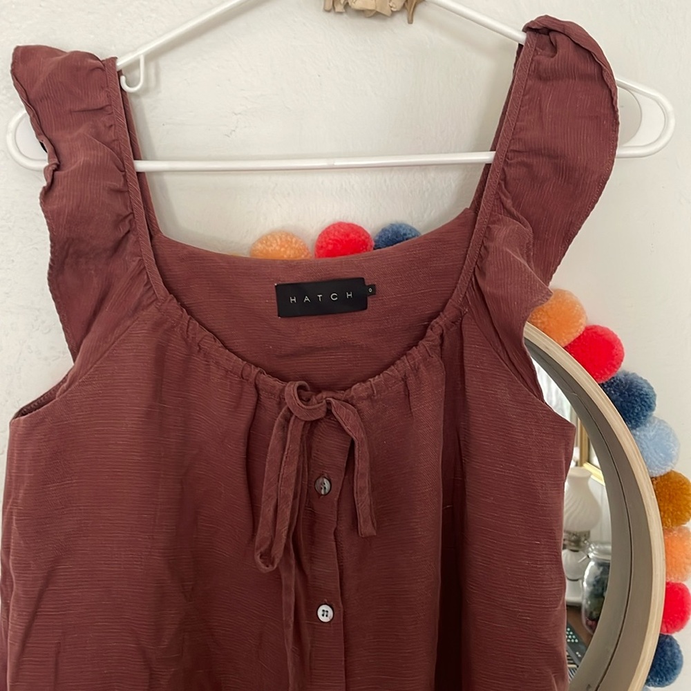 Hatch maternity dress button up